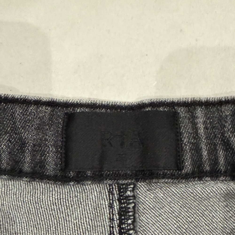 RtA Women's Charcoal Wide Leg Jeans - Picture 3 of 4